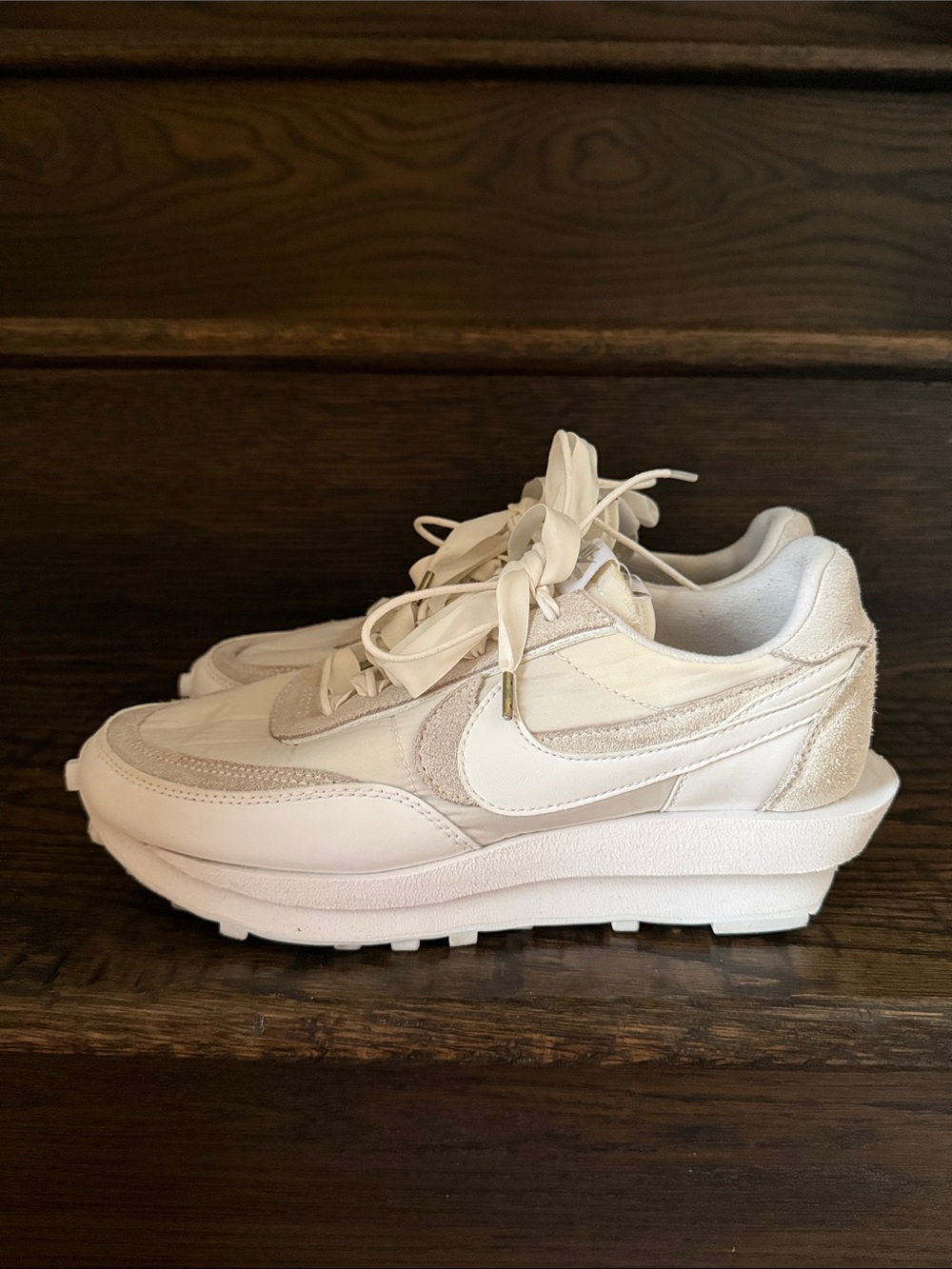 White Layered Trainer Sneaker